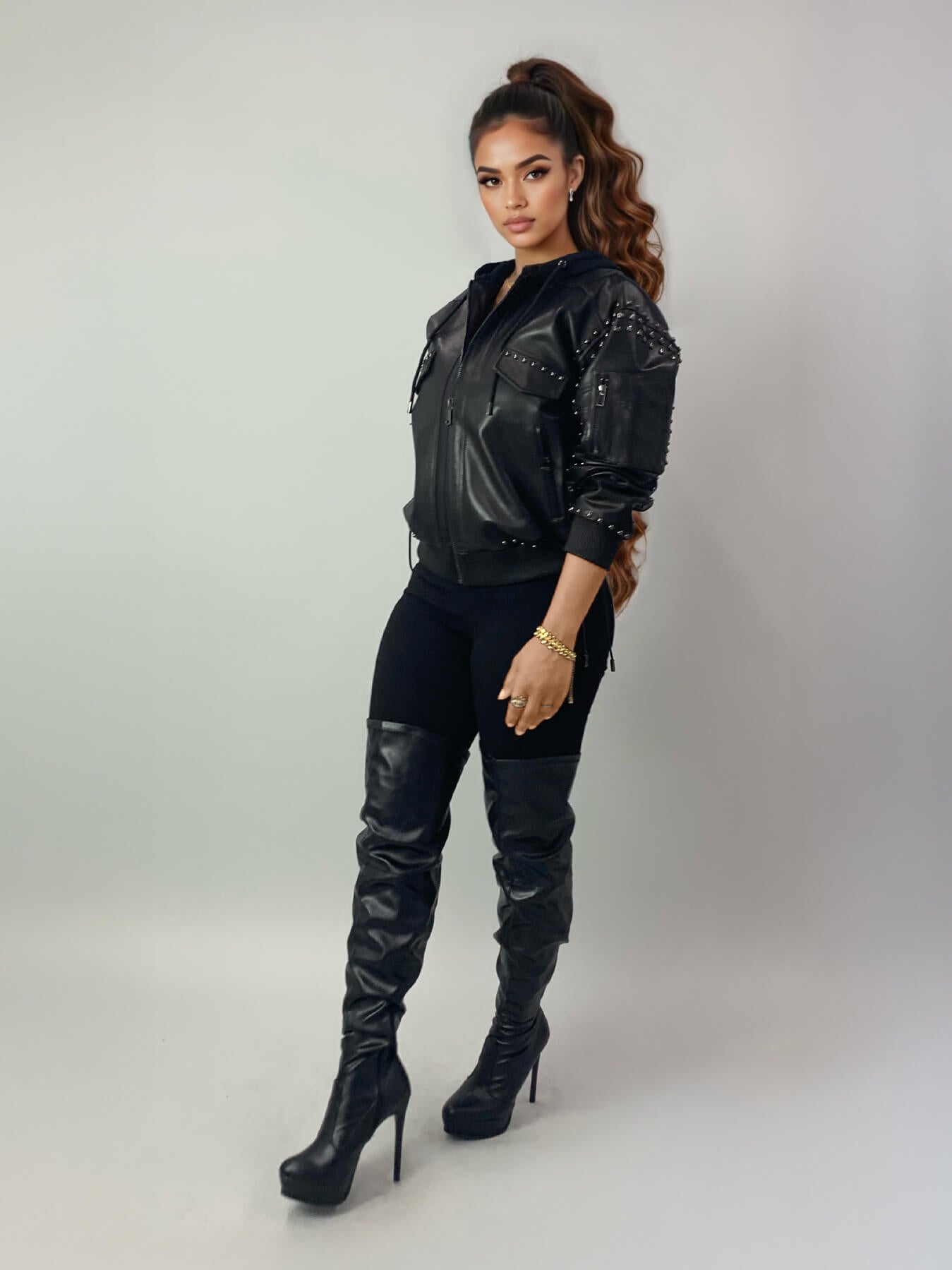 Leather Bomber Jacket