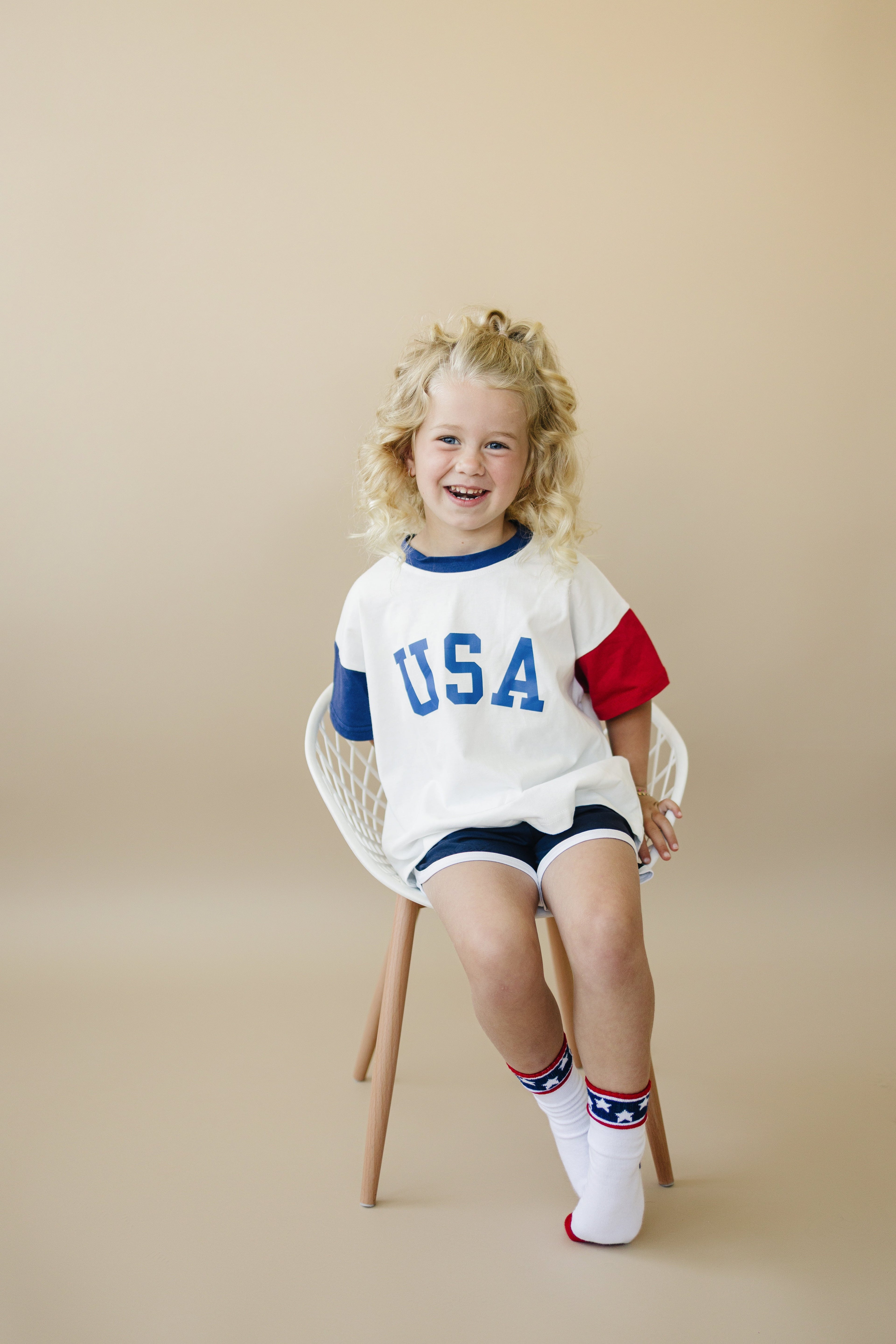 USA Colorblock Tee - Oversized or Regular Fit