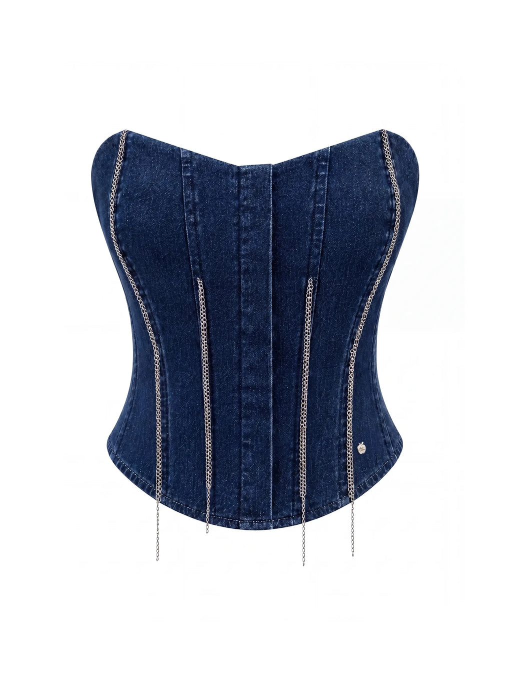 Denim Chain Link Corset