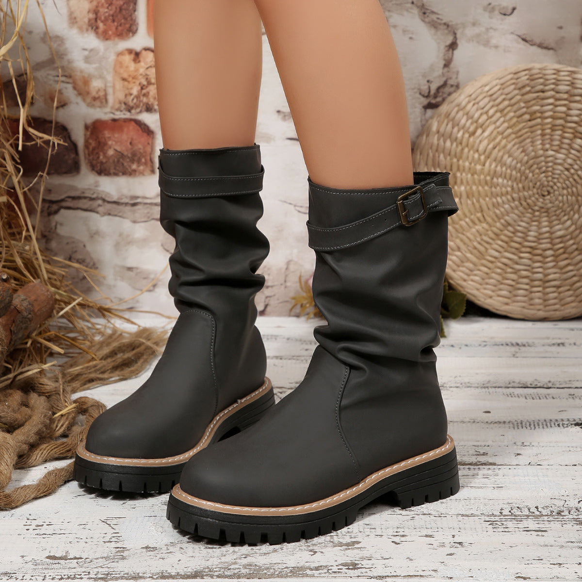 Fleece-Lined Thermal Over-the-Knee Boots