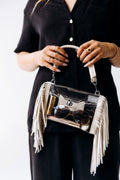 Clear Fringe Crossbody Handbag