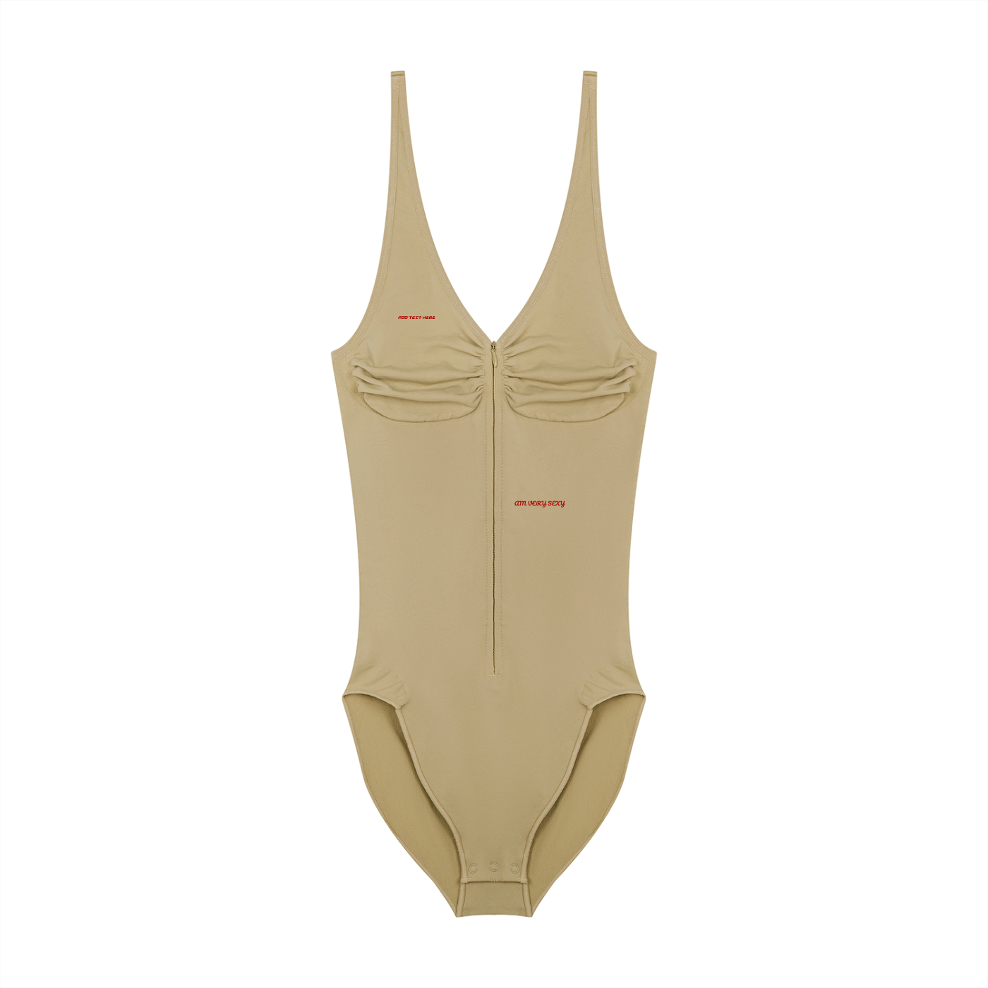 Women’s Full-Zip Ruched Bodysuit