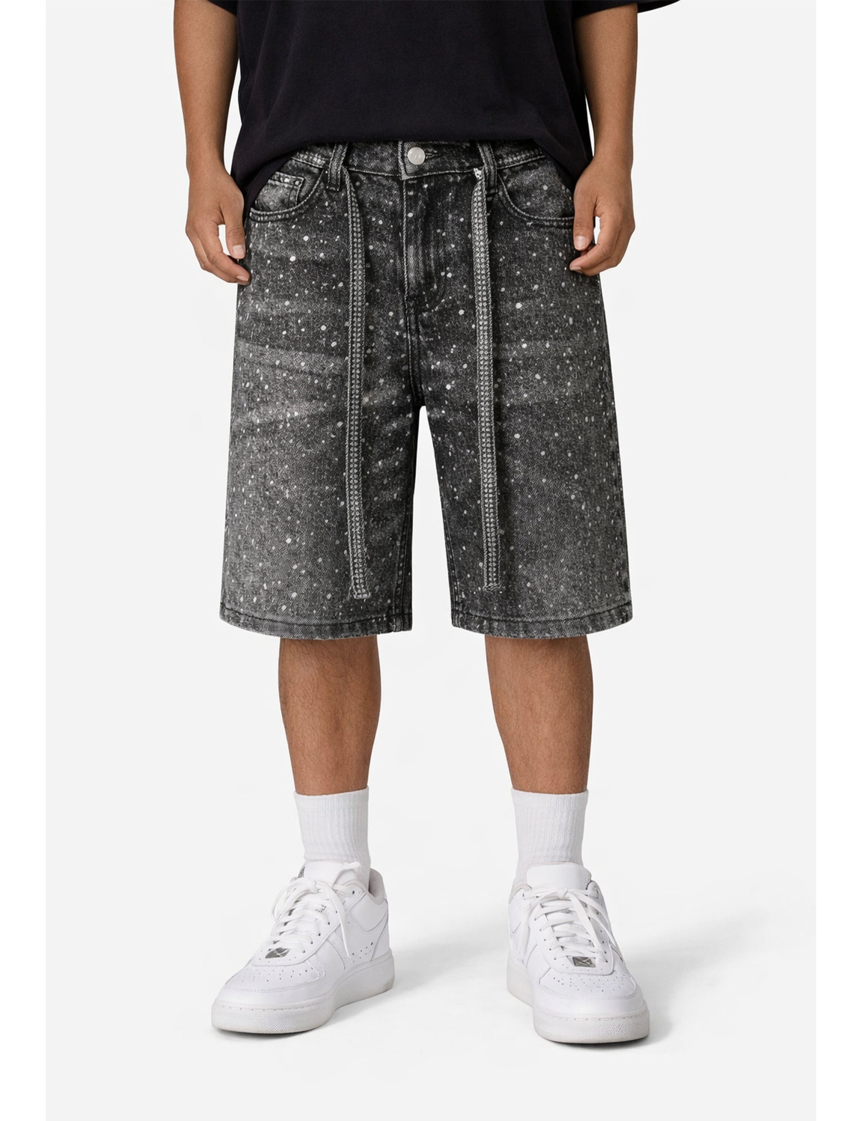 NOIR RHINESTONE SHORTS