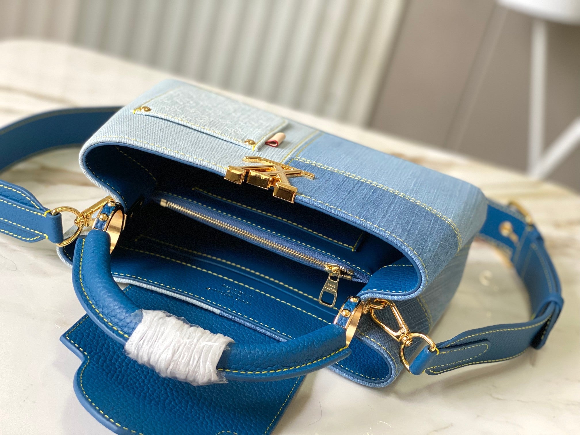 LV Denim Patchwork  Handbag