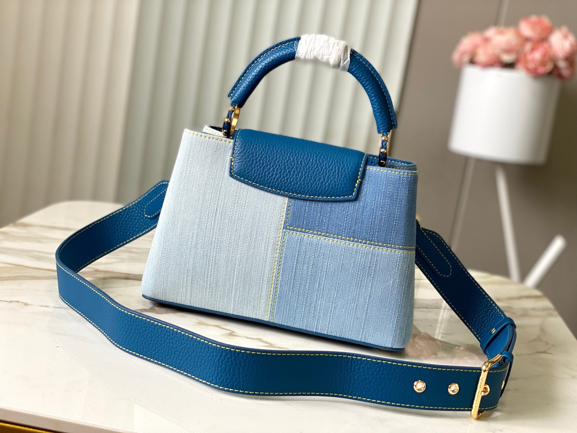 LV Denim Patchwork  Handbag
