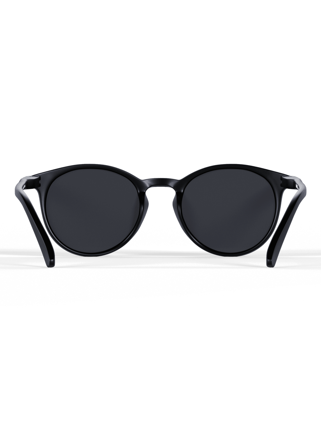 Black Round Polarized Sunglasses - Black Lens UV400 for Men & Women