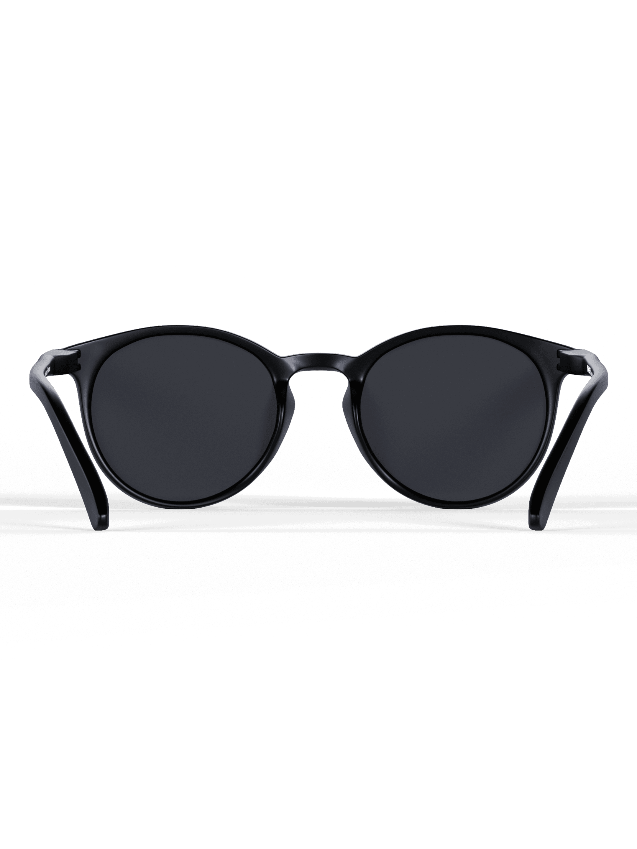 Black Round Polarized Sunglasses - Black Lens UV400 for Men & Women