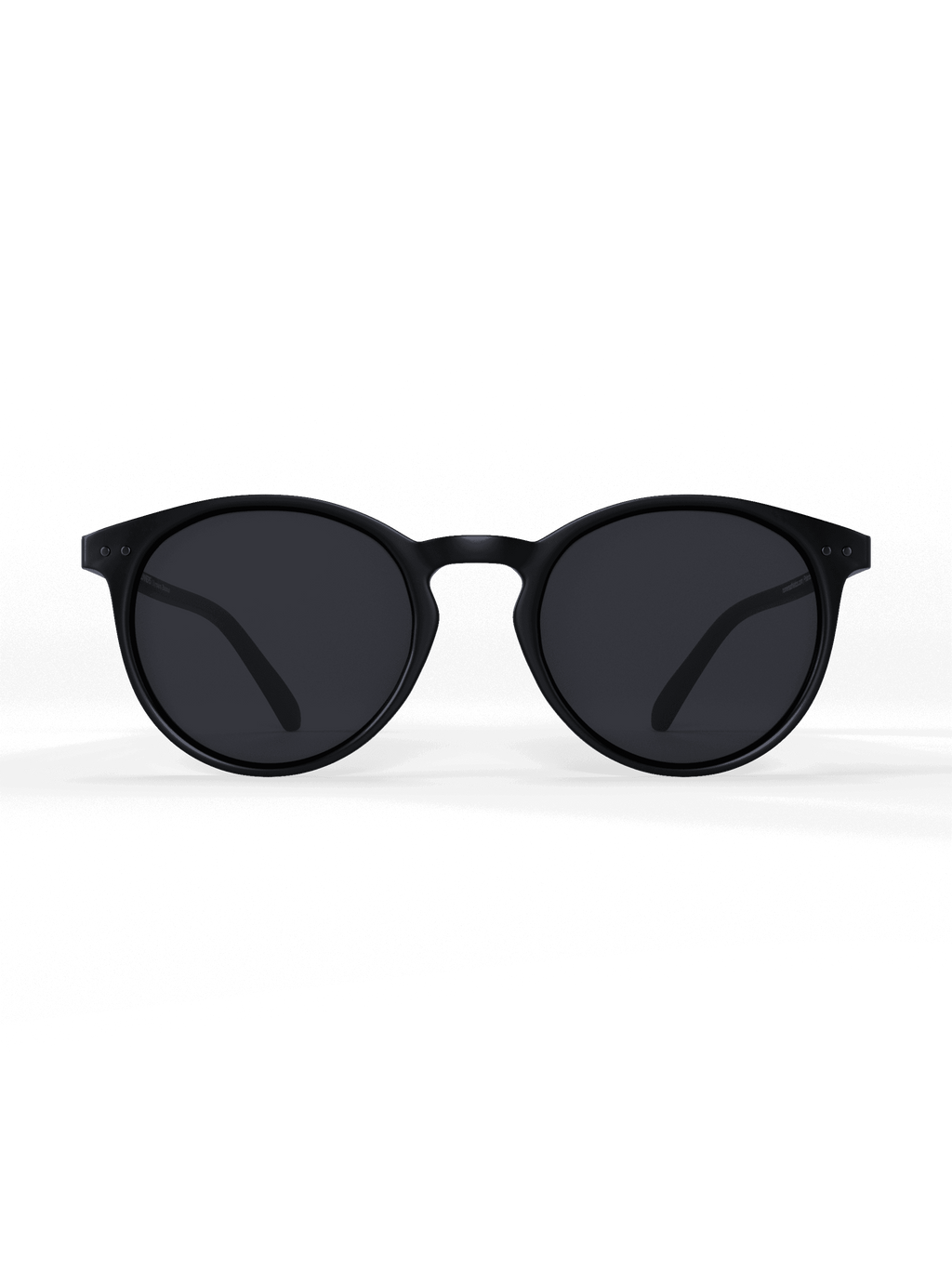 Black Round Polarized Sunglasses - Black Lens UV400 for Men & Women