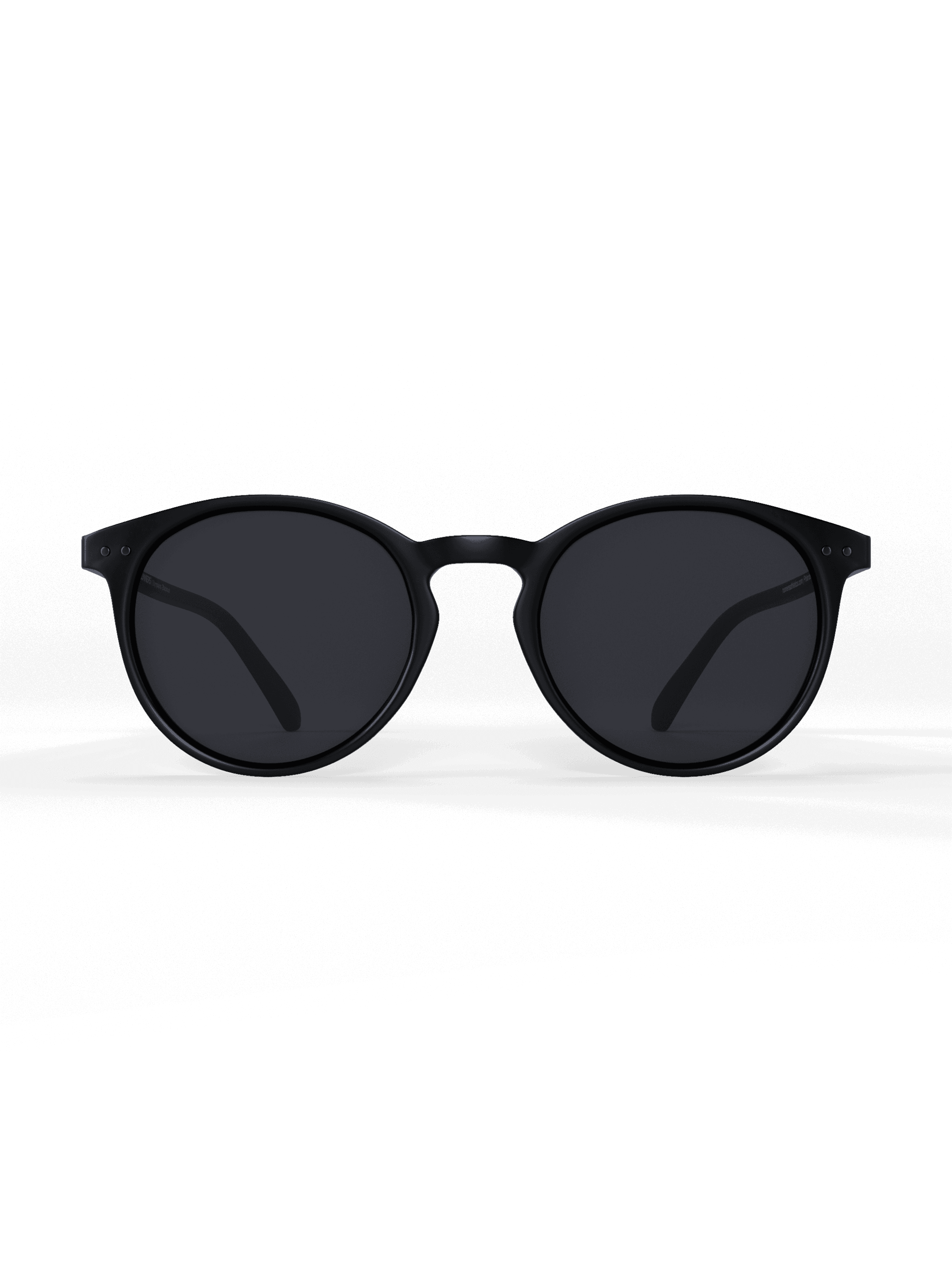 Black Round Polarized Sunglasses - Black Lens UV400 for Men & Women