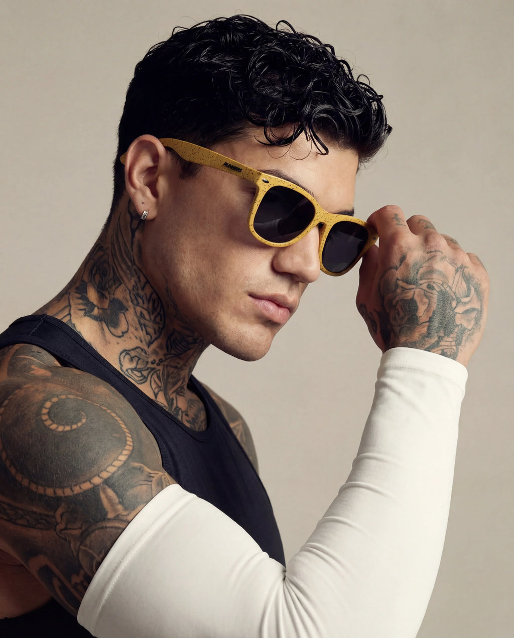 Yellow Square Sport Sunglasses - Polarized UV400 for Men & Women