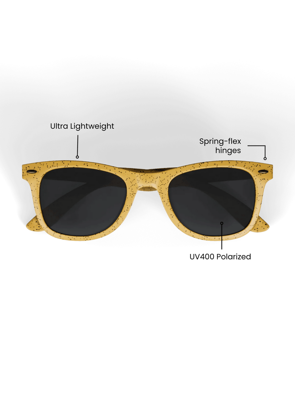 Yellow Square Sport Sunglasses - Polarized UV400 for Men & Women